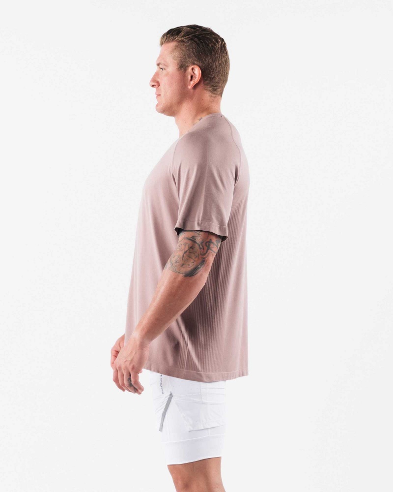 Pánské Košile S Krátkým Rukávem Alphalete Wolf Head Airtech Hnědé | CZ-917286