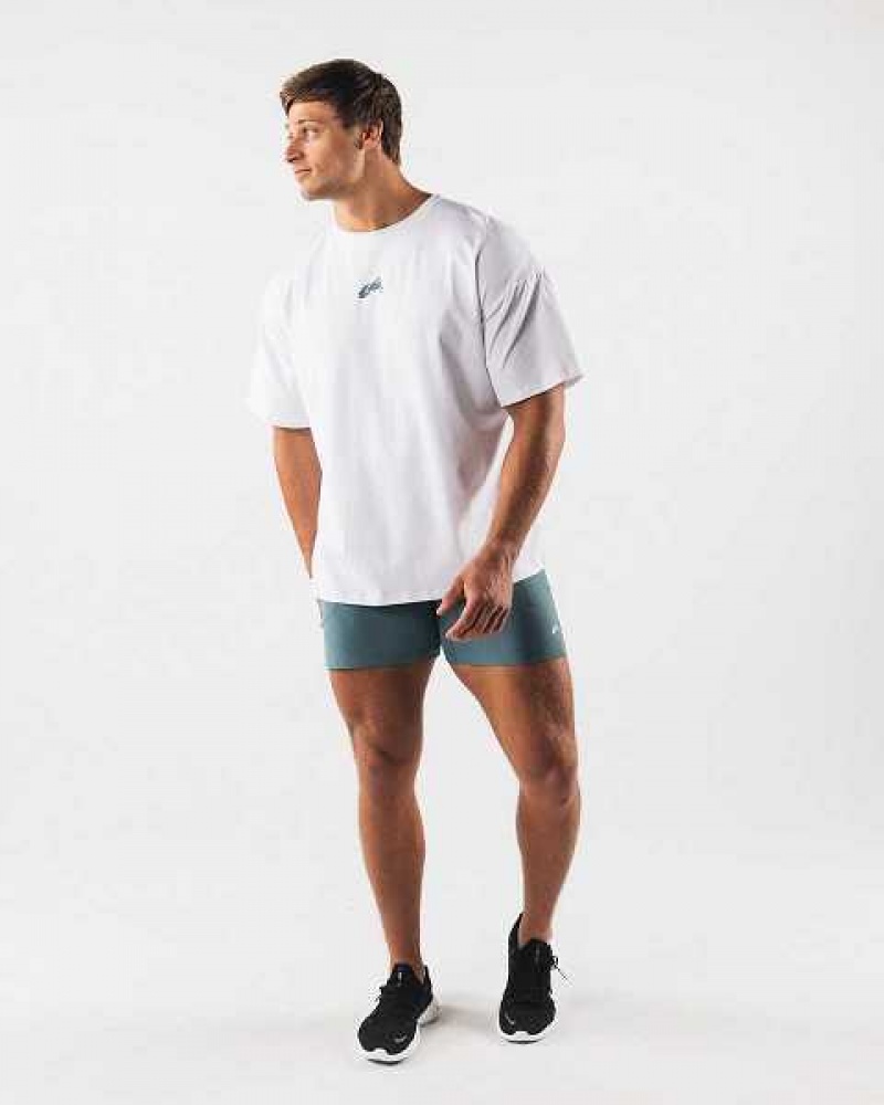 Pánské Košile S Krátkým Rukávem Alphalete Wolf Head Paisley Print Bílé | CZ-716895