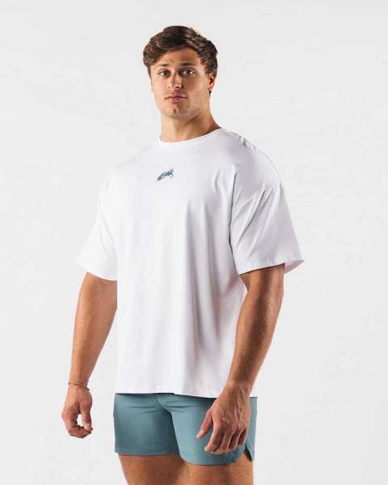 Pánské Košile S Krátkým Rukávem Alphalete Wolf Head Paisley Print Bílé | CZ-716895