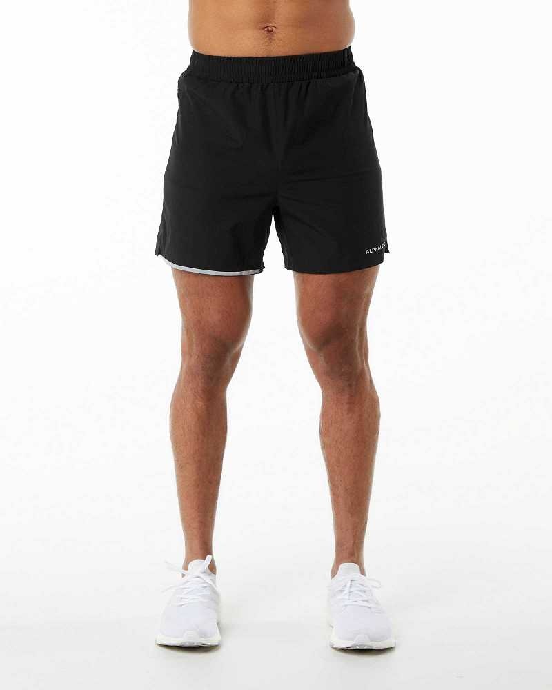 Pánské Kraťasy Alphalete Core Stride 5” Černé | CZ-615723