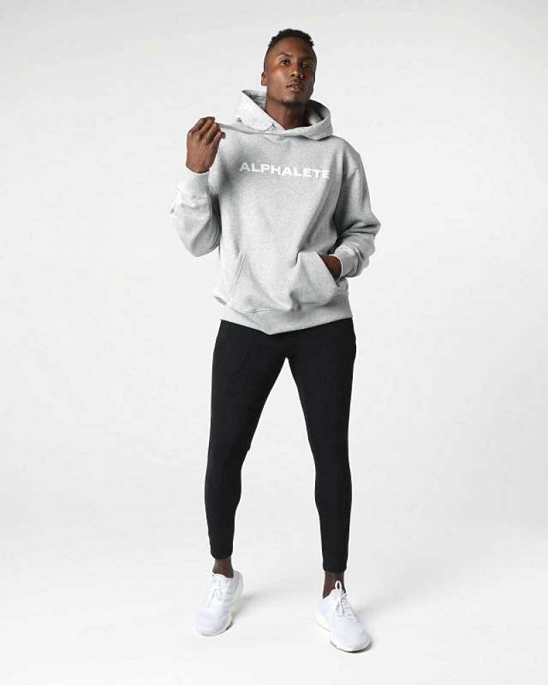 Pánské Mikina s Kapucí Alphalete Core Šedé | CZ-198375