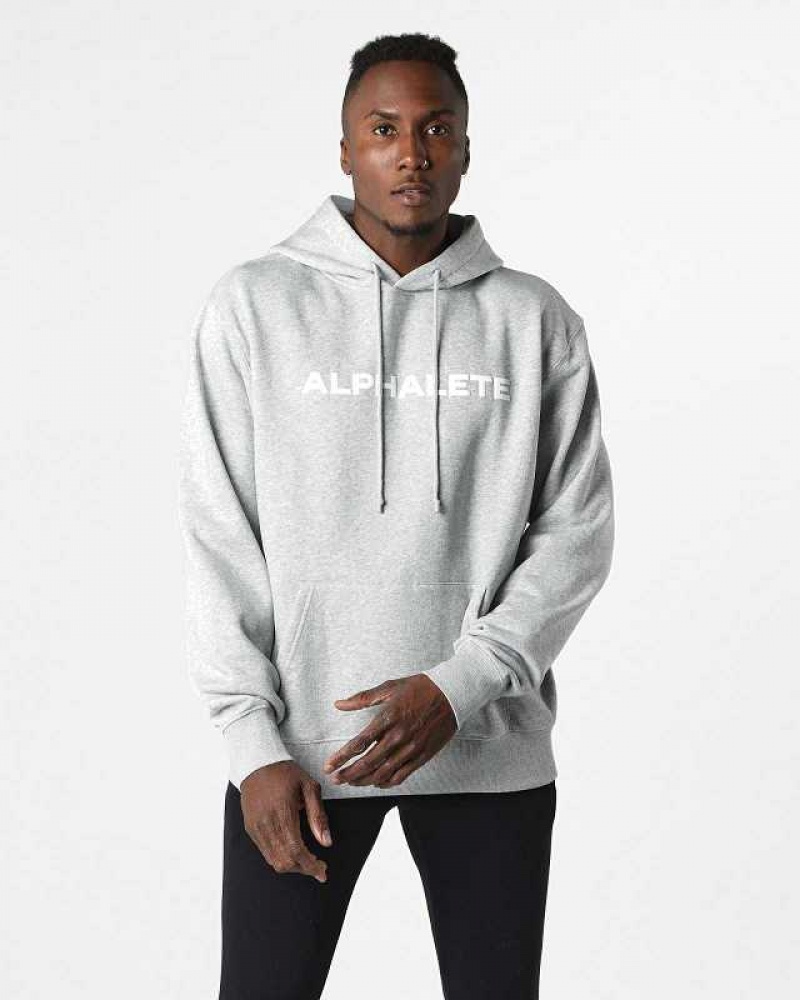 Pánské Mikina s Kapucí Alphalete Core Šedé | CZ-198375