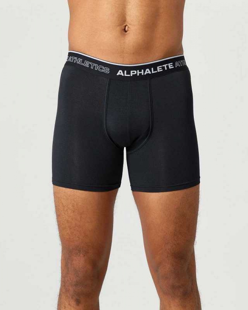 Pánské Spodní Prádlo Alphalete Classic Boxerské Brief 3pk Černé | CZ-384520