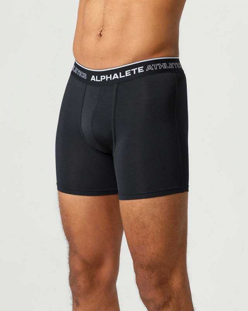 Pánské Spodní Prádlo Alphalete Classic Boxerské Brief 3pk Černé | CZ-384520