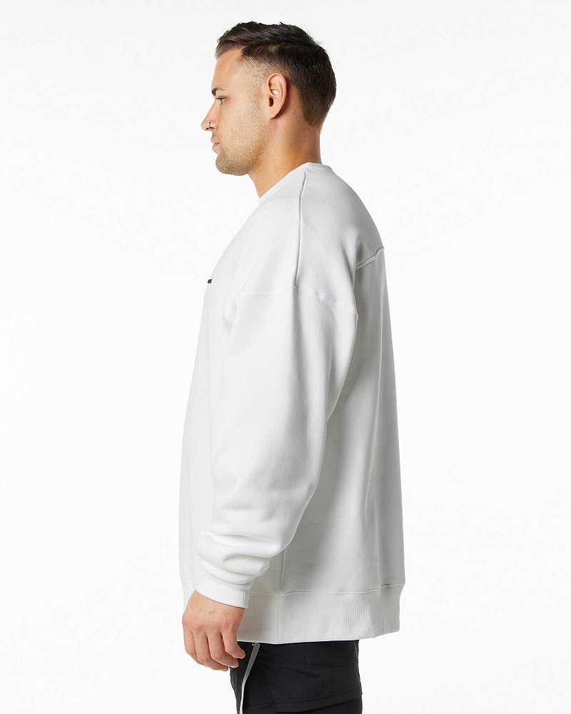 Pánské Svetr Alphalete Classic Crew Bílé | CZ-814205