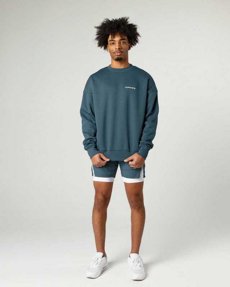 Pánské Svetr Alphalete Classic Crew Blankyt | CZ-167509