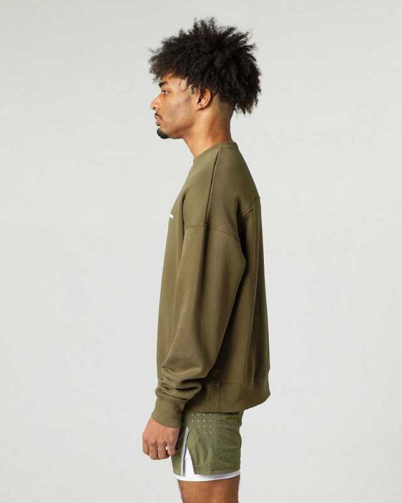 Pánské Svetr Alphalete Classic Crew Zelene | CZ-472650