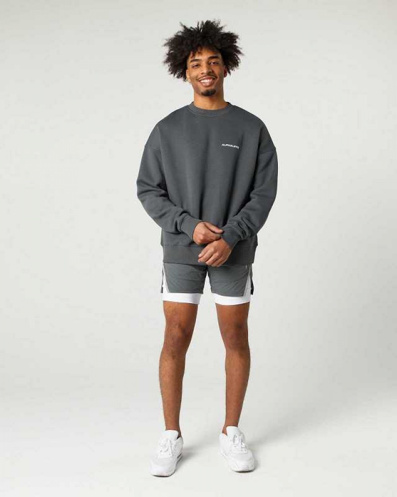 Pánské Svetr Alphalete Classic Crew Šedé | CZ-196285