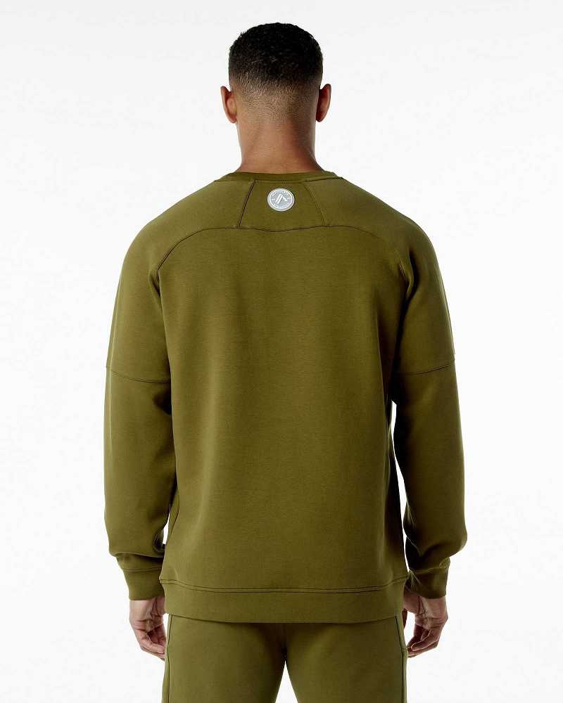 Pánské Svetr Alphalete ELMTS Crewneck Zelene | CZ-894706