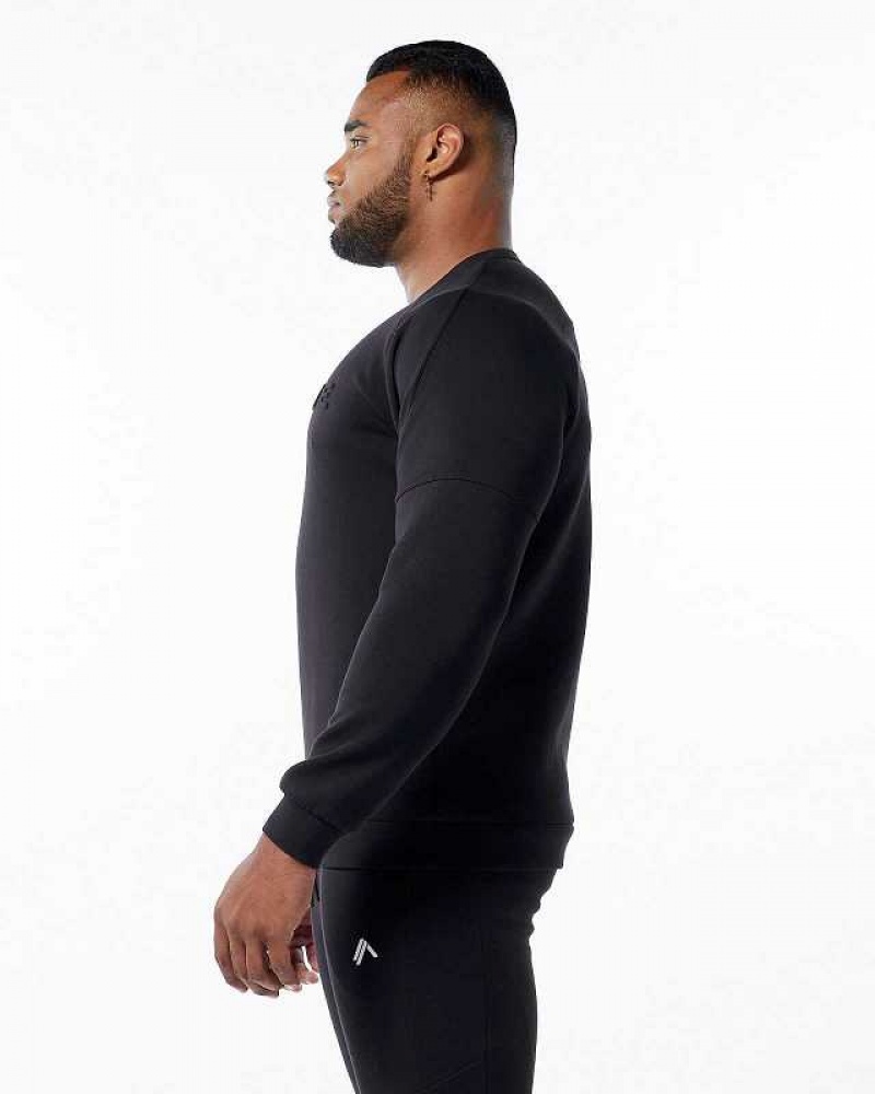 Pánské Svetr Alphalete ELMTS Crewneck Černé | CZ-691427