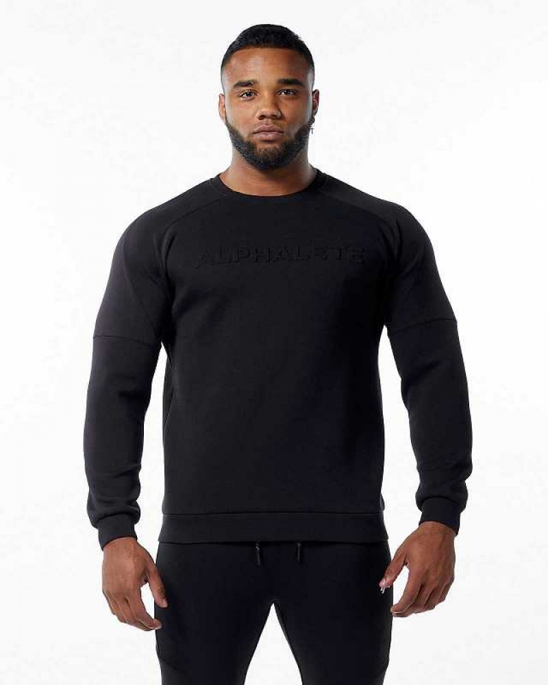 Pánské Svetr Alphalete ELMTS Crewneck Černé | CZ-691427