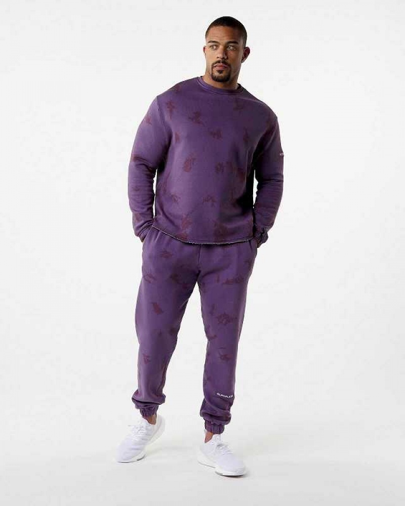 Pánské Svetr Alphalete HCTS Drop Shoulder Fialové | CZ-107698