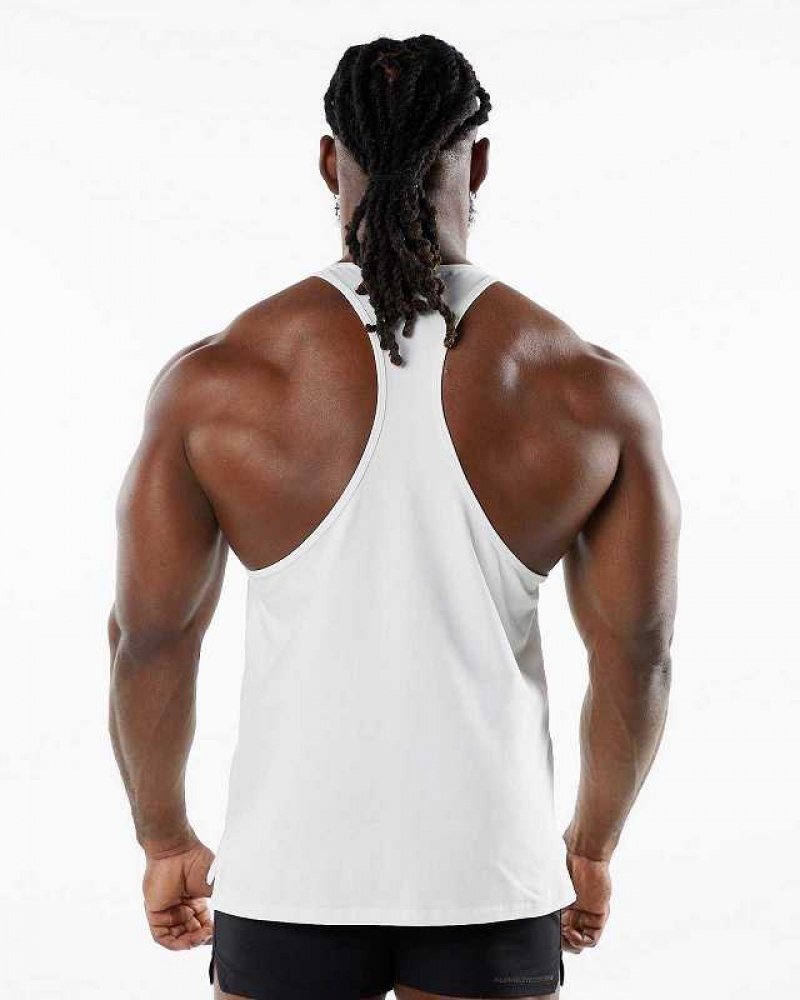 Pánské Tílko Alphalete Dynasty Stringer Bílé | CZ-309267