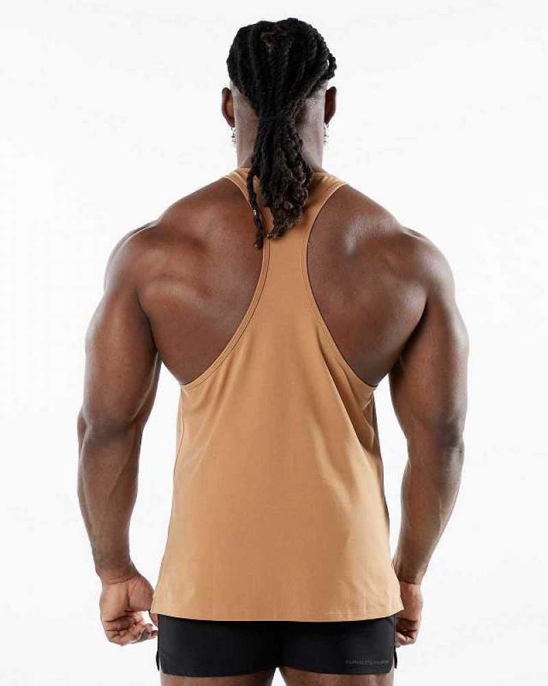 Pánské Tílko Alphalete Dynasty Stringer Žluté | CZ-940378