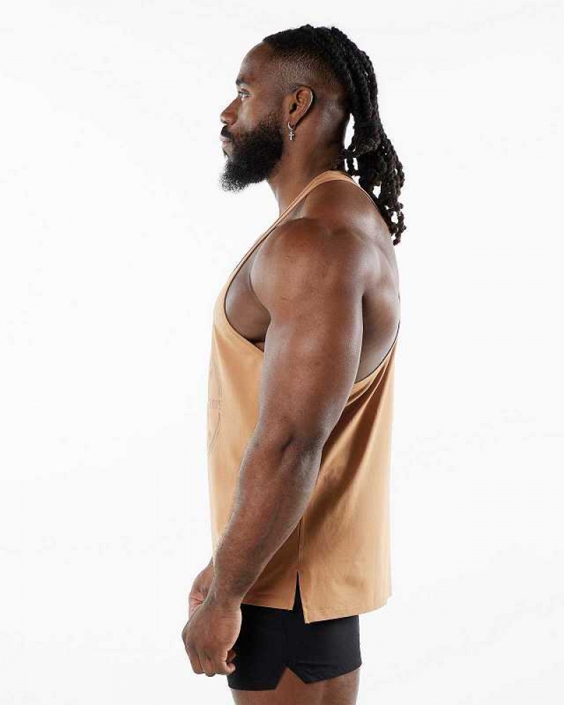 Pánské Tílko Alphalete Dynasty Stringer Žluté | CZ-940378