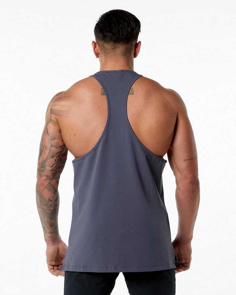 Pánské Tílko Alphalete Emblem Stringer Fialové | CZ-498273