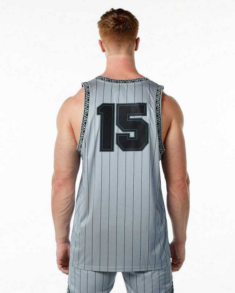 Pánské Tílko Alphalete Varsity Basketball Šedé | CZ-789631