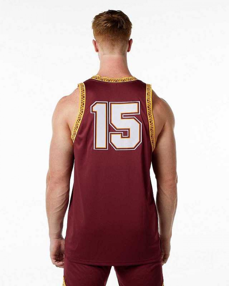 Pánské Tílko Alphalete Varsity Basketball Červené | CZ-302865