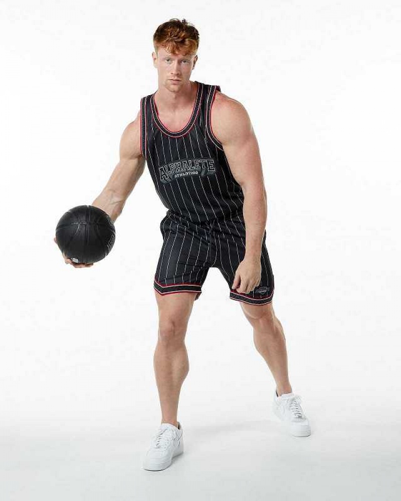 Pánské Tílko Alphalete Varsity Basketball Černé | CZ-879126