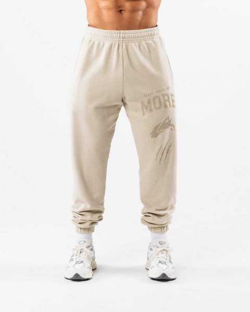 Unisex Kalhoty Jogger Alphalete Earth Dye Grafická Hnědé | CZ-096172