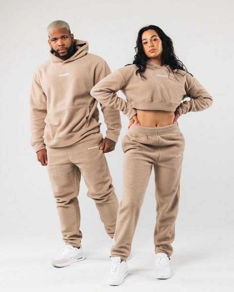 Unisex Kalhoty Jogger Alphalete King Hnědé | CZ-346879