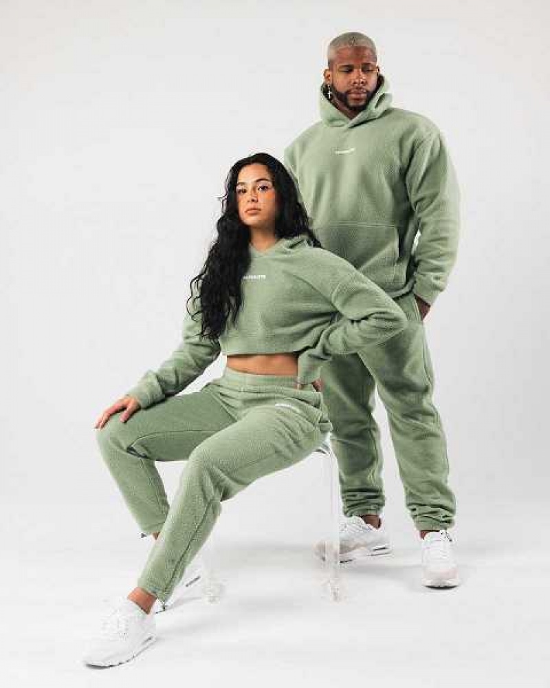 Unisex Kalhoty Jogger Alphalete King Zelene | CZ-635017