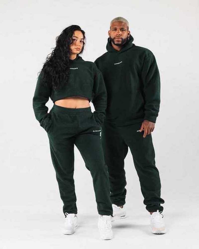 Unisex Kalhoty Jogger Alphalete King Zelene | CZ-150872