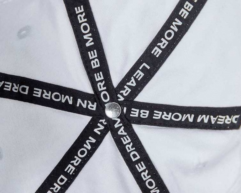 Unisex Klobouk Alphalete Core Dad Bílé | CZ-082975