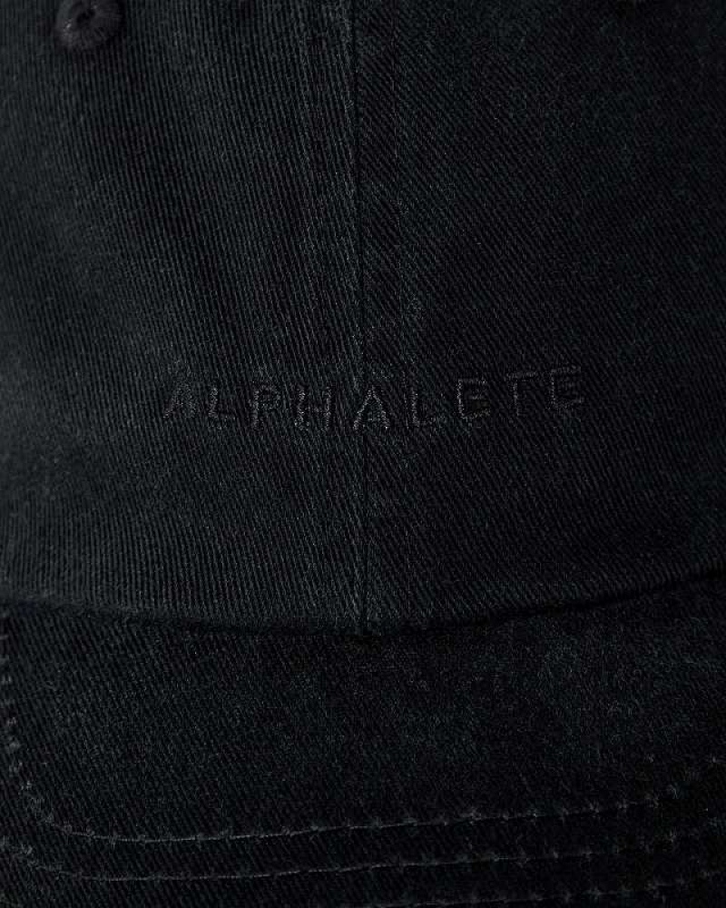 Unisex Klobouk Alphalete Core Dad Černé | CZ-539174