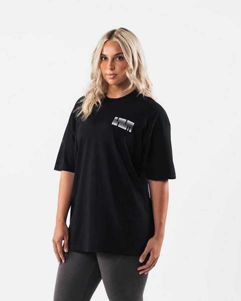 Unisex Košile S Krátkým Rukávem Alphalete Cryptic Černé | CZ-597168