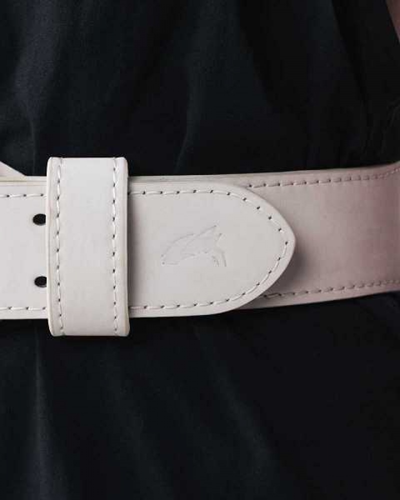 Unisex Pásek Alphalete Core Weightlifting Bílé | CZ-590624