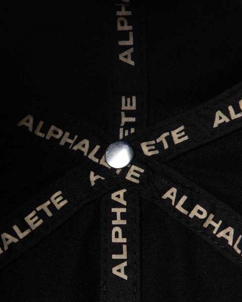 Unisex Čepice Alphalete Collegiate Vintage Černé Žluté | CZ-683950